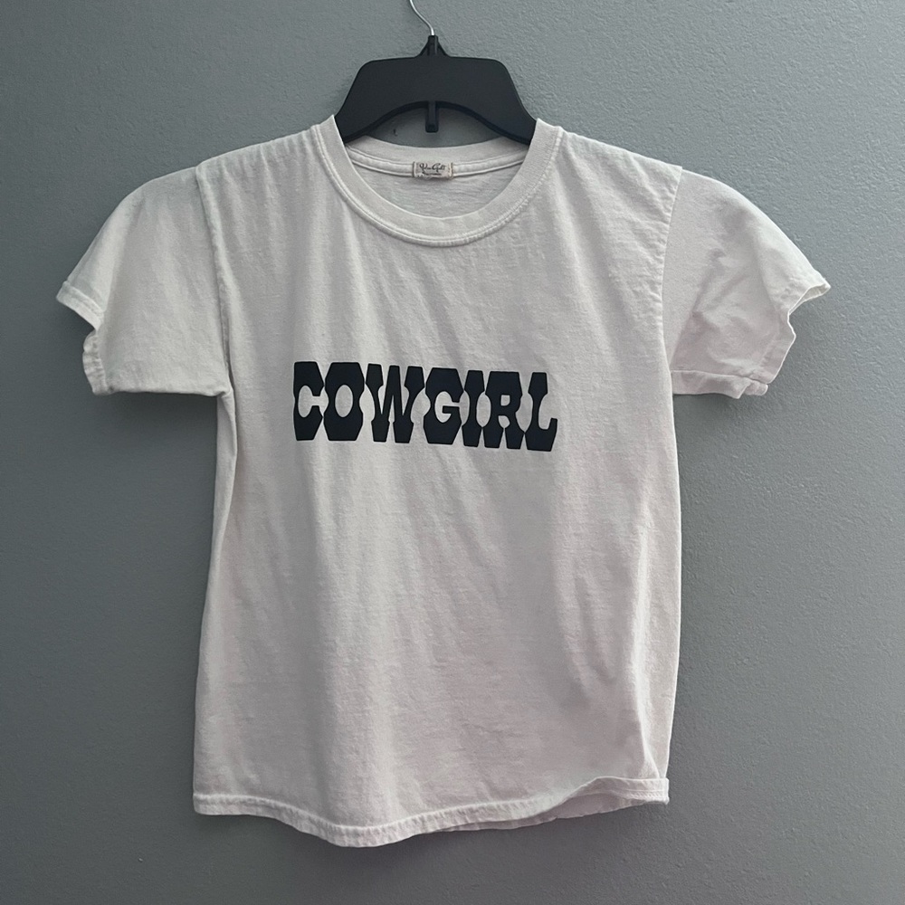 John Galt cowgirl T-shirt size small.